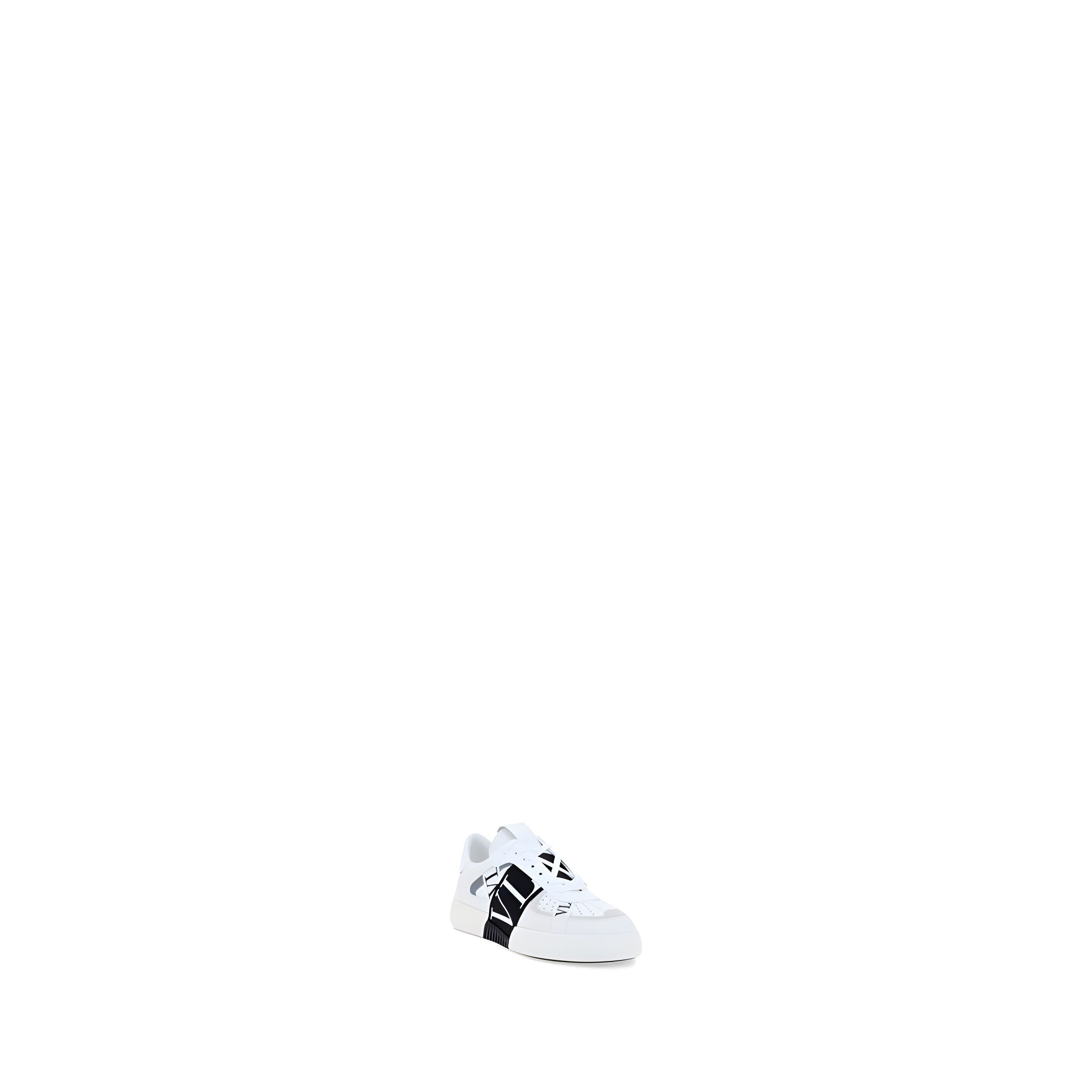 Valentino Garavani White Calf Leather Athletic Sneakers