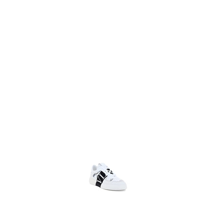 Valentino Garavani White Calf Leather Athletic Sneakers