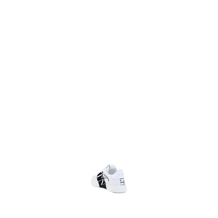 Valentino Garavani White Calf Leather Athletic Sneakers