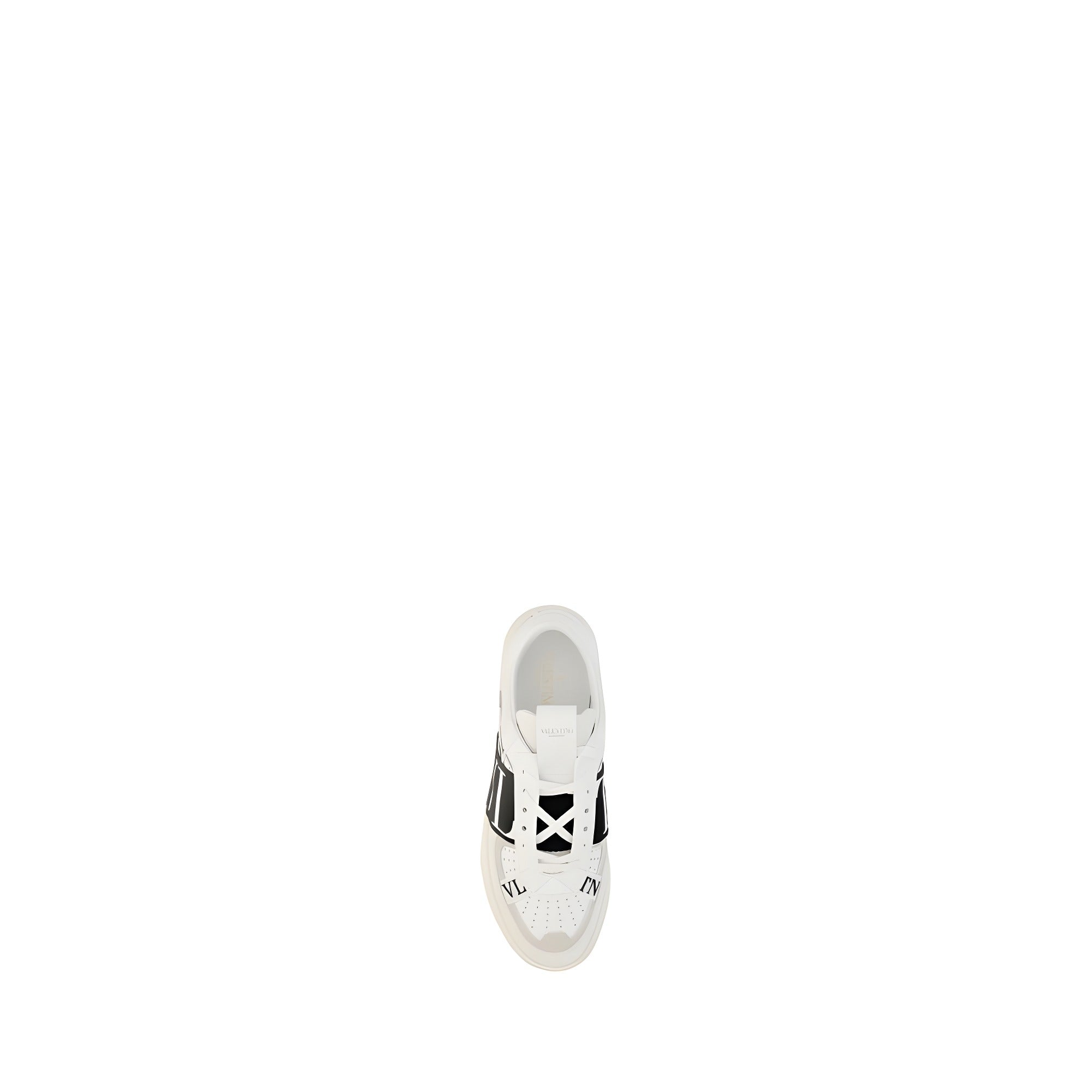Valentino Garavani White Calf Leather Athletic Sneakers