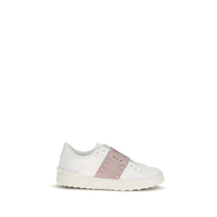 Sneakers low top Valentino Garavani albi din piele