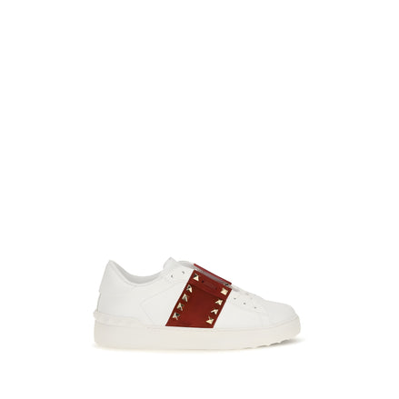 Sneakers low top Valentino Garavani albi din piele