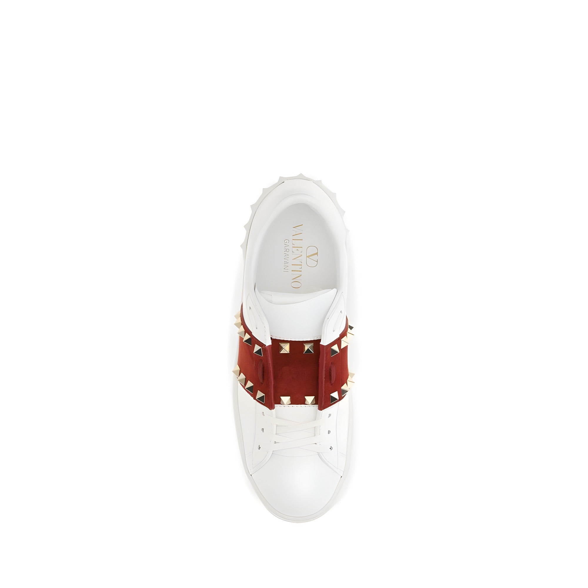Sneakers low top Valentino Garavani albi din piele