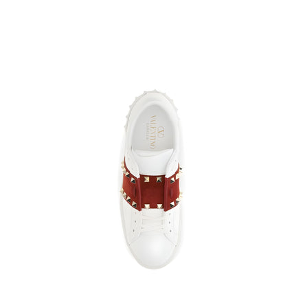 Sneakers low top Valentino Garavani albi din piele