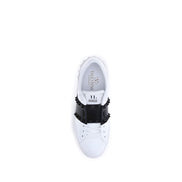 Valentino Garavani White Calf Leather Low Top Sneakers