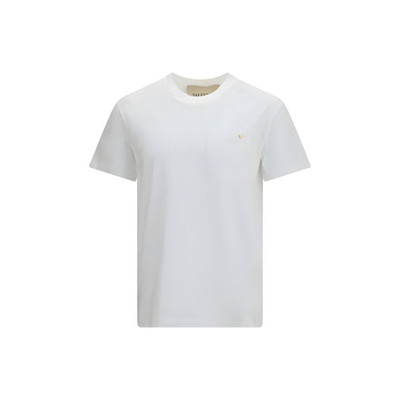 Tricou Valentino Garavani alb din bumbac