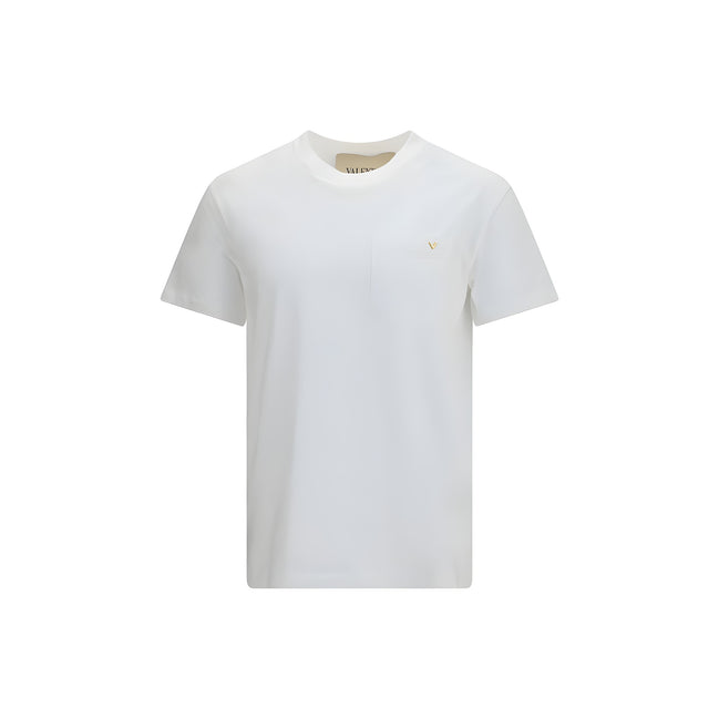 Tricou Valentino Garavani alb din bumbac