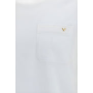 Tricou Valentino Garavani alb din bumbac
