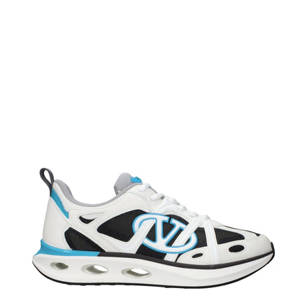 Sneakers sport Valentino Garavani albe din material textil