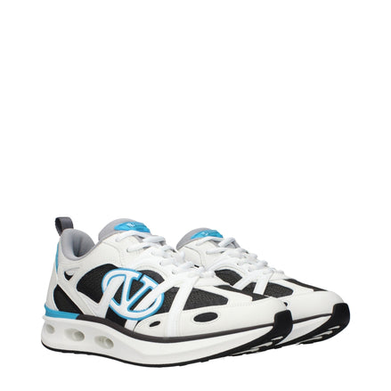 Sneakers sport Valentino Garavani albe din material textil