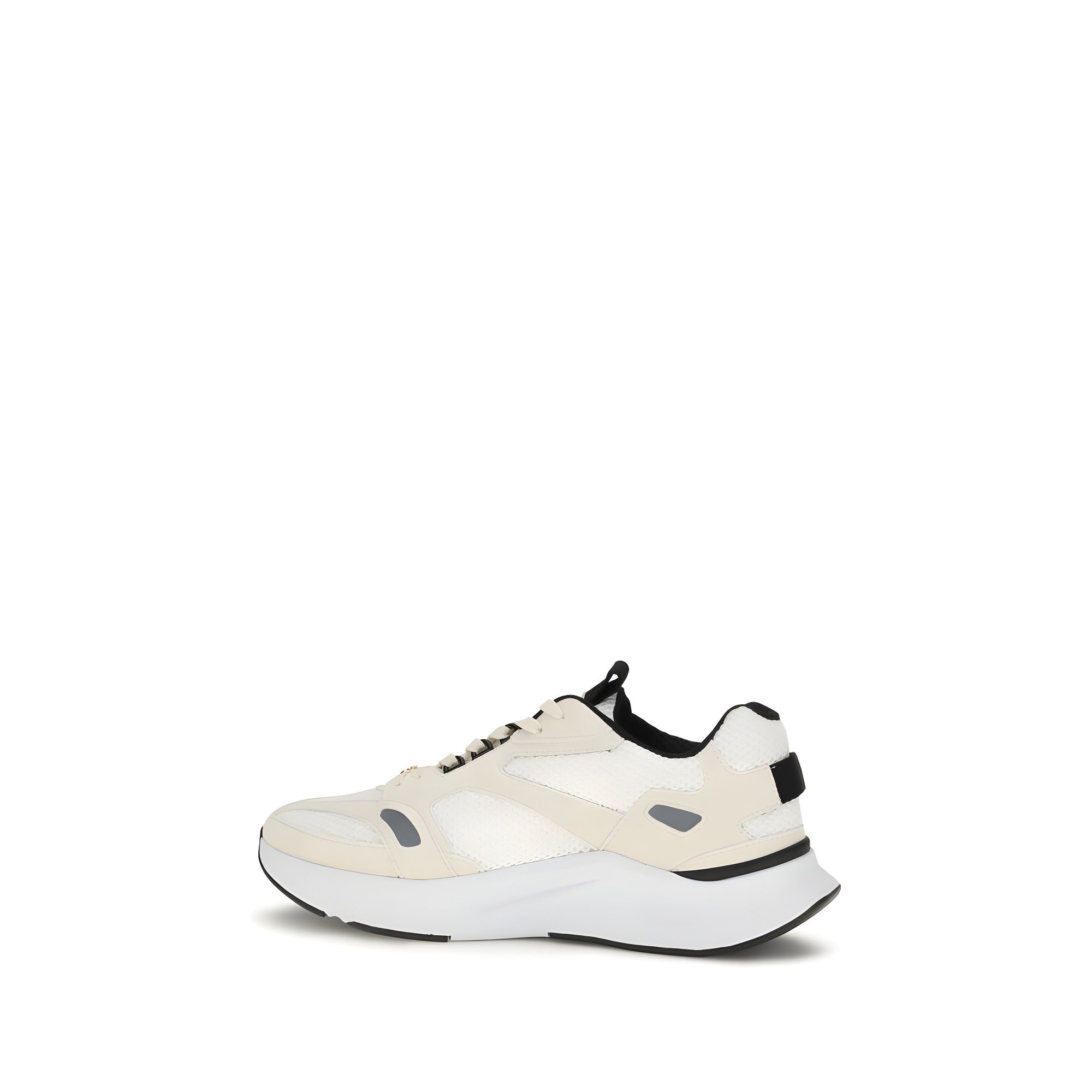Sneakers low top Valentino Garavani albi din material textil