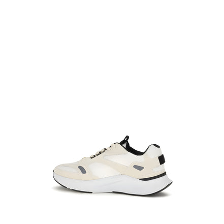 Sneakers low top Valentino Garavani albi din material textil