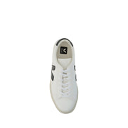 Veja White Calf Leather Low Top Sneakers
