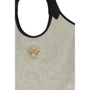 Versace Beige Cotton Shoulder Bag