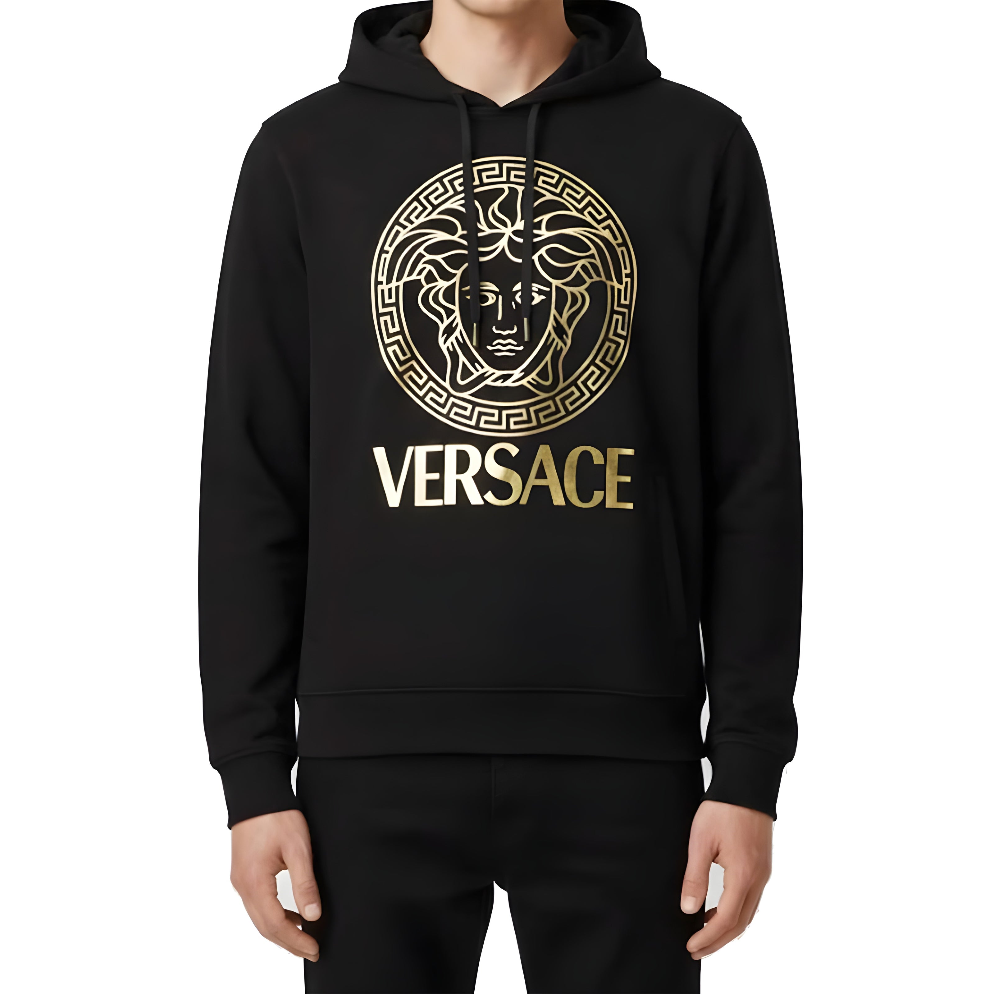 Versace Black Cotton Hoodie