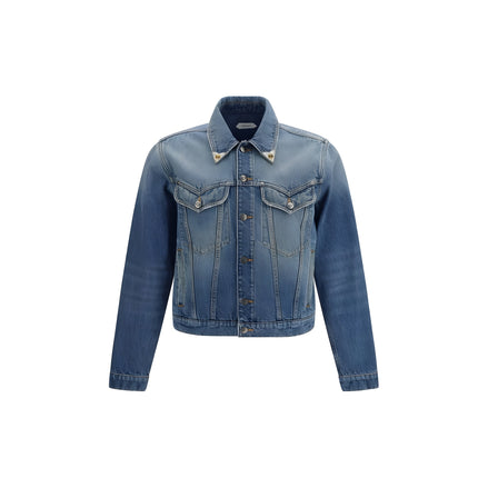 Jachetă din denim Versace albastră din bumbac