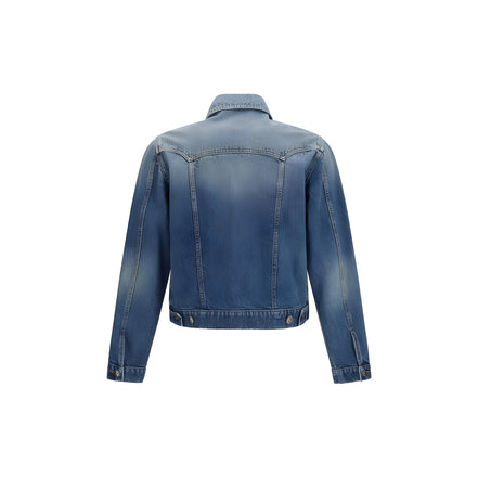 Jachetă din denim Versace albastră din bumbac
