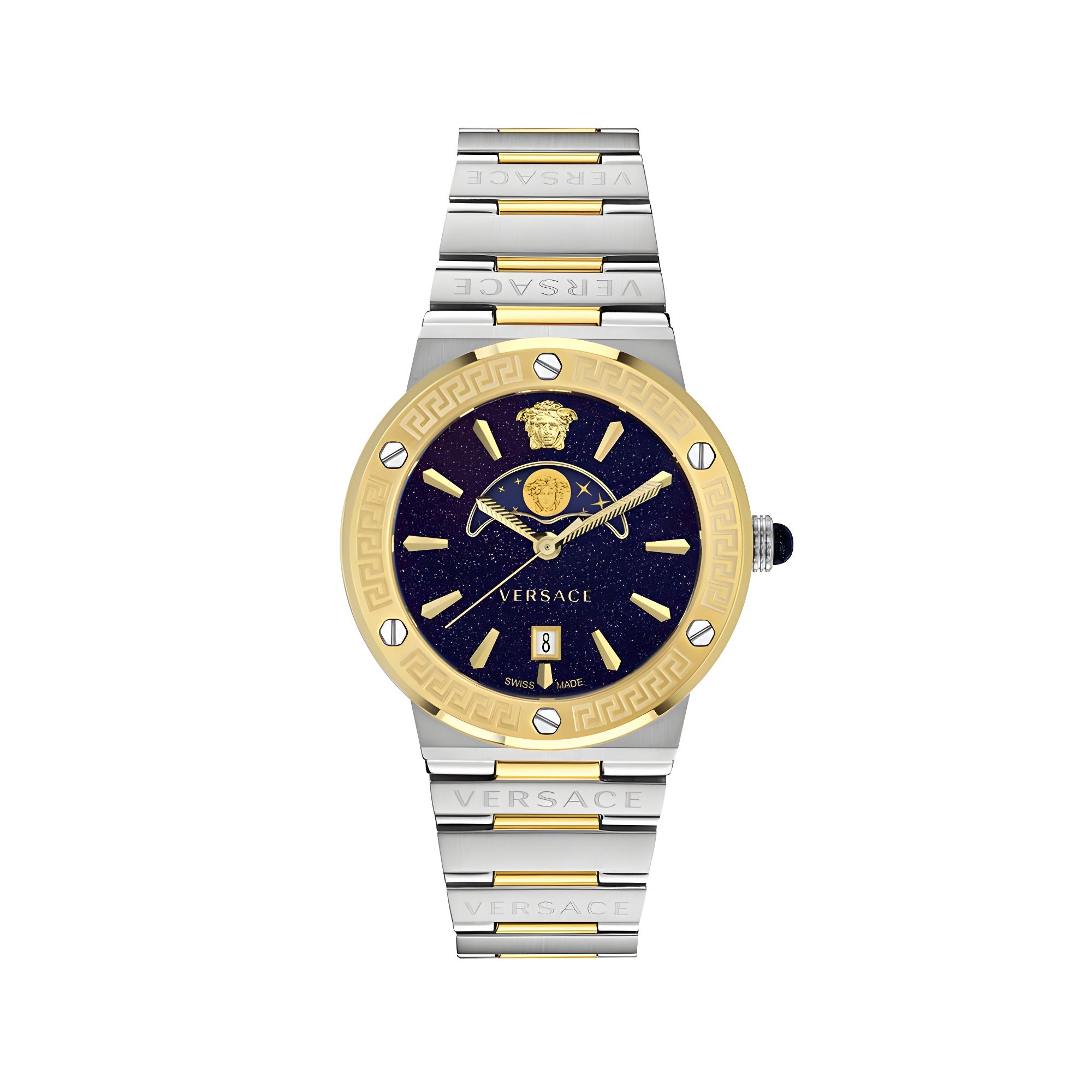 Versace Grey Stainless Steel Dress Watch