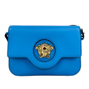 Geantă crossbody din piele Versace La Medusa albastru