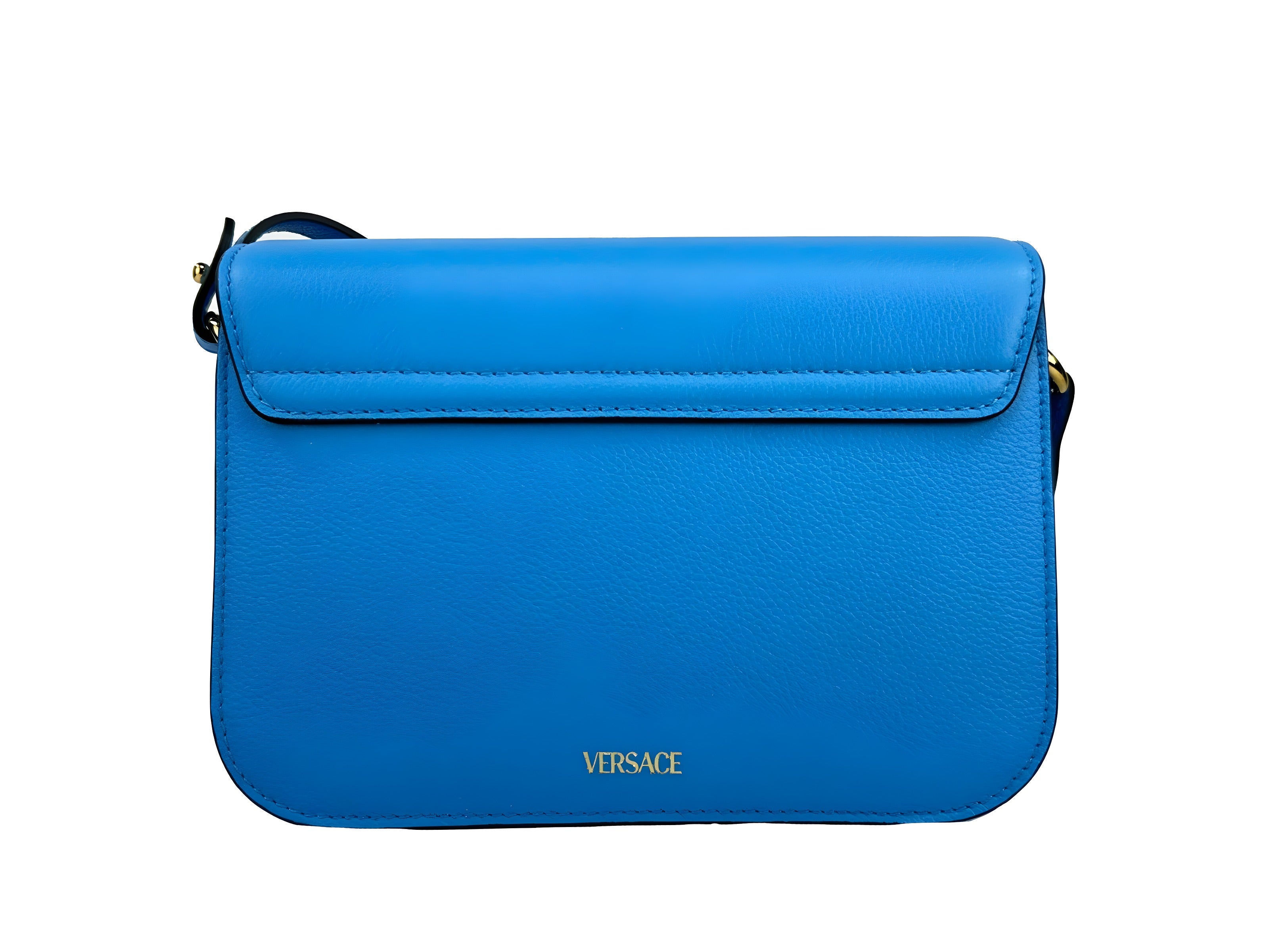Geantă crossbody din piele Versace La Medusa albastru