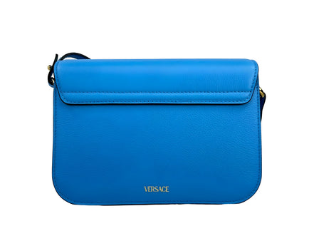 Geantă crossbody din piele Versace La Medusa albastru