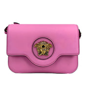 Versace La Medusa Pink Leather Crossbody Bag