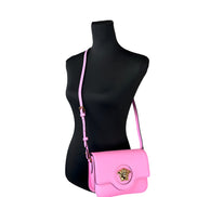 Versace La Medusa Pink Leather Crossbody Bag