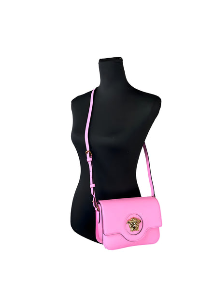 Versace La Medusa Pink Leather Crossbody Bag