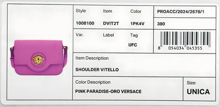 Versace La Medusa Pink Leather Crossbody Bag
