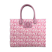Geantă Shopper Versace Medusa Large Canvas Baby Pink