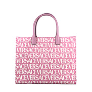 Geantă Shopper Versace Medusa Large Canvas Baby Pink
