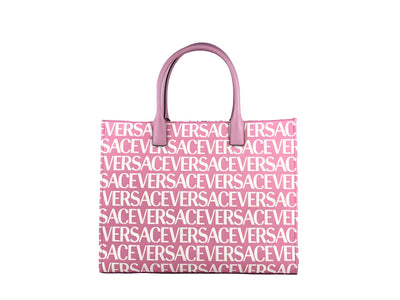 Geantă Shopper Versace Medusa Large Canvas Baby Pink