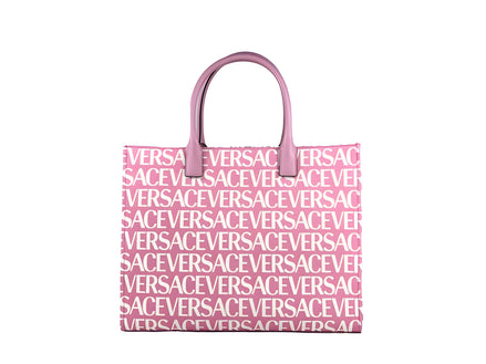 Geantă Shopper Versace Medusa Large Canvas Baby Pink
