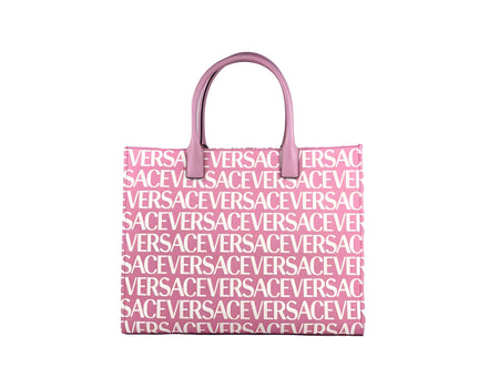 Geantă Shopper Versace Medusa Large Canvas Baby Pink