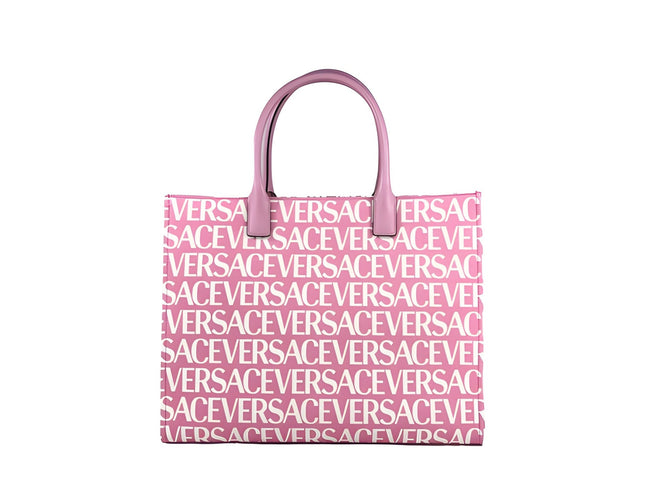 Geantă Shopper Versace Medusa Large Canvas Baby Pink
