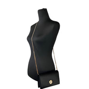 Versace Mini Chain Black Crossbody Wallet Bag