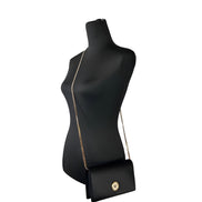 Versace Mini Chain Black Crossbody Wallet Bag
