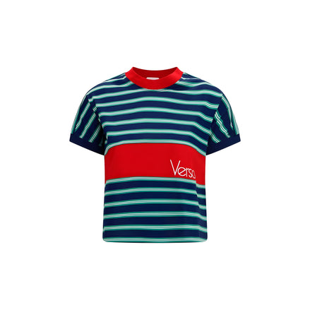 Tricou din bumbac multicolor Versace
