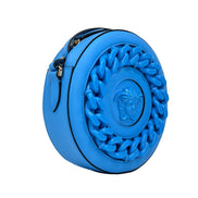 Versace Disco Round Leather Camera Crossbody Bag