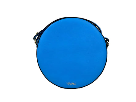 Versace Disco Round Leather Camera Crossbody Bag