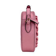 Geantă crossbody Versace Disco Round din piele, tip cameră foto