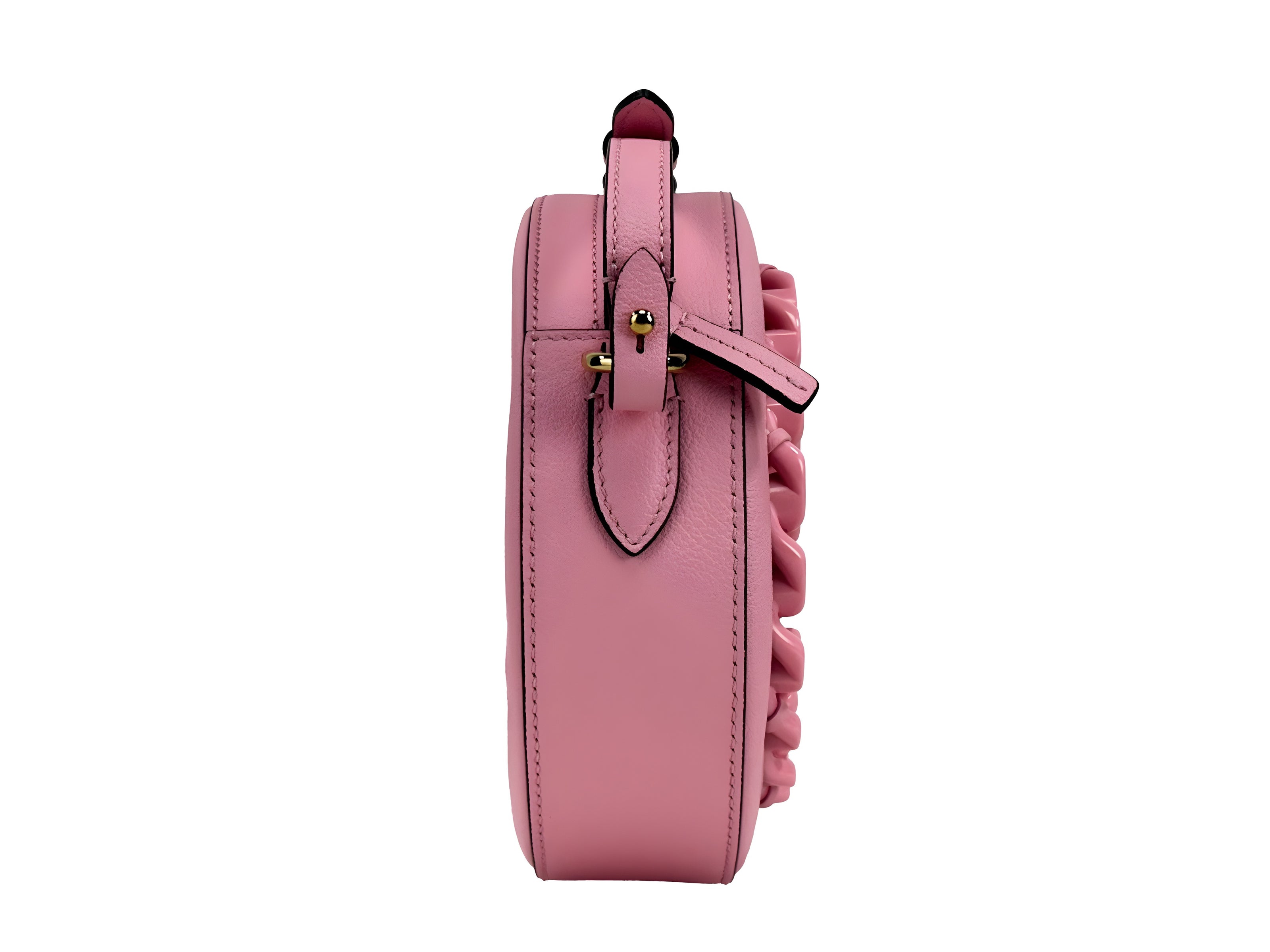 Geantă crossbody Versace Disco Round din piele, tip cameră foto