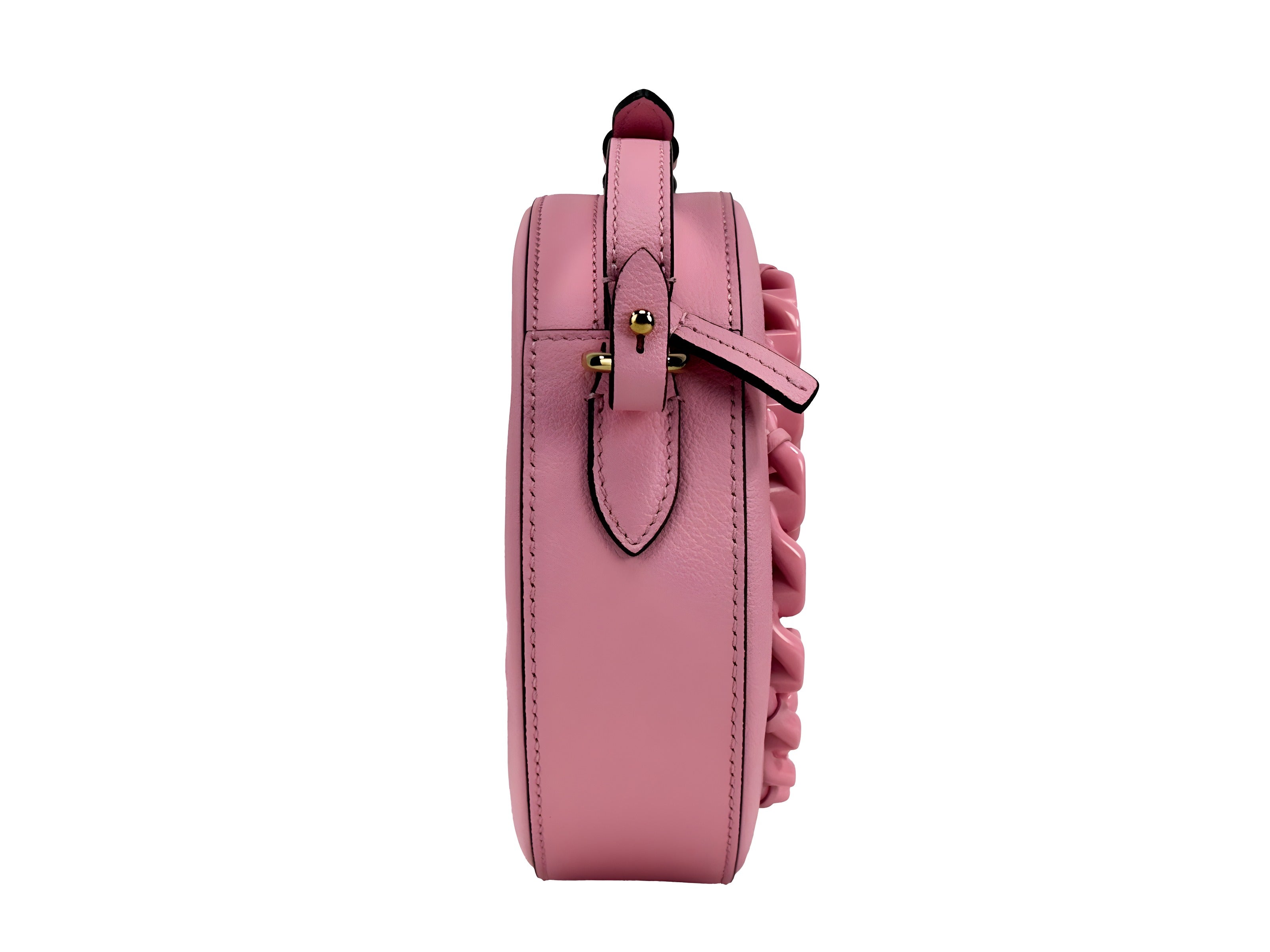 Geantă crossbody Versace Disco Round din piele, tip cameră foto