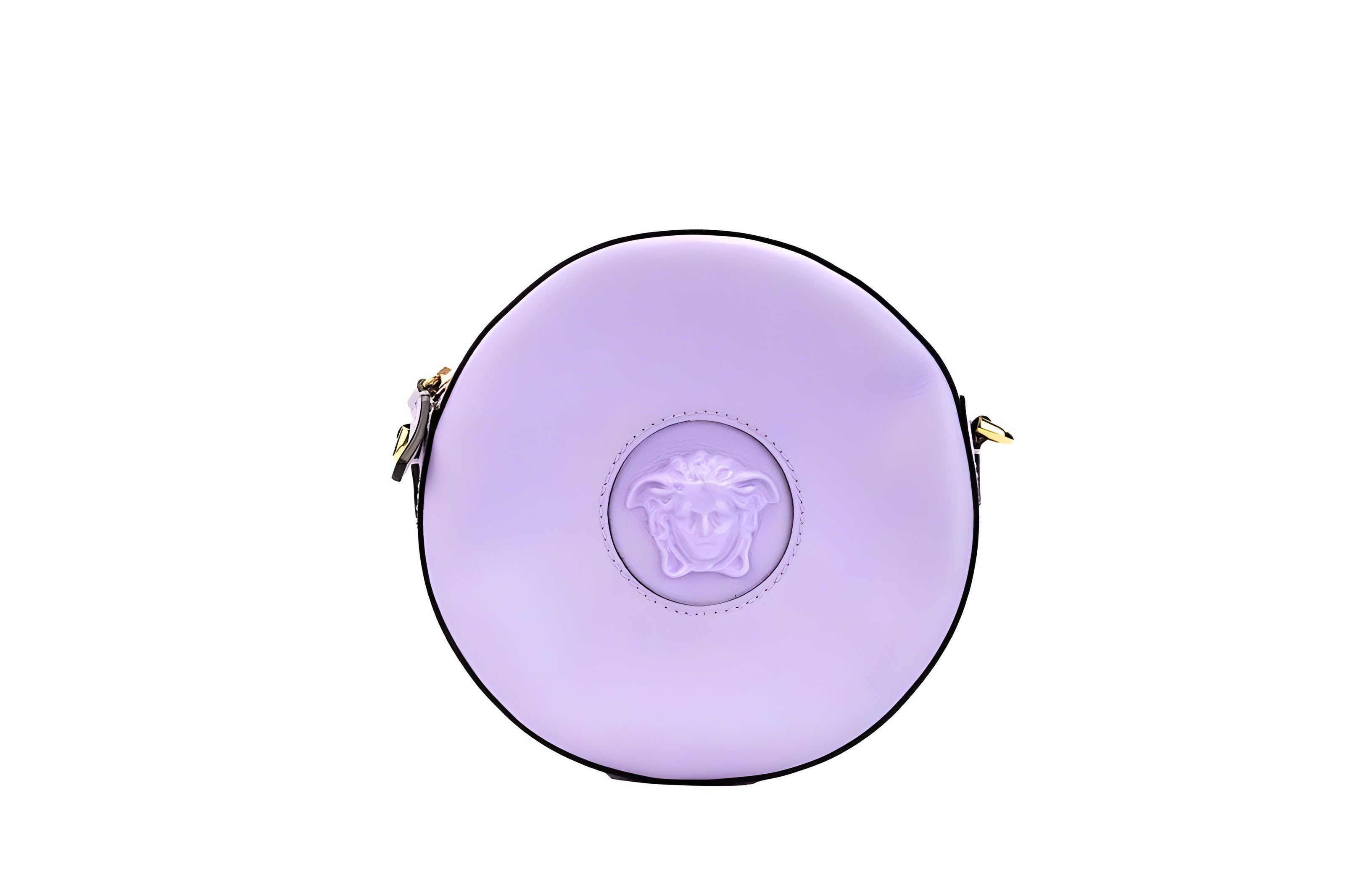 Geantă crossbody Versace Lilac Disco din piele, tip cameră