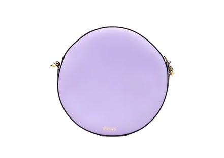 Geantă crossbody Versace Lilac Disco din piele, tip cameră