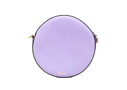 Geantă crossbody Versace Lilac Disco din piele, tip cameră