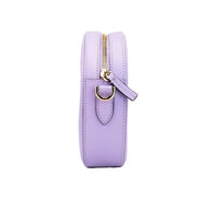 Geantă crossbody Versace Lilac Disco din piele, tip cameră