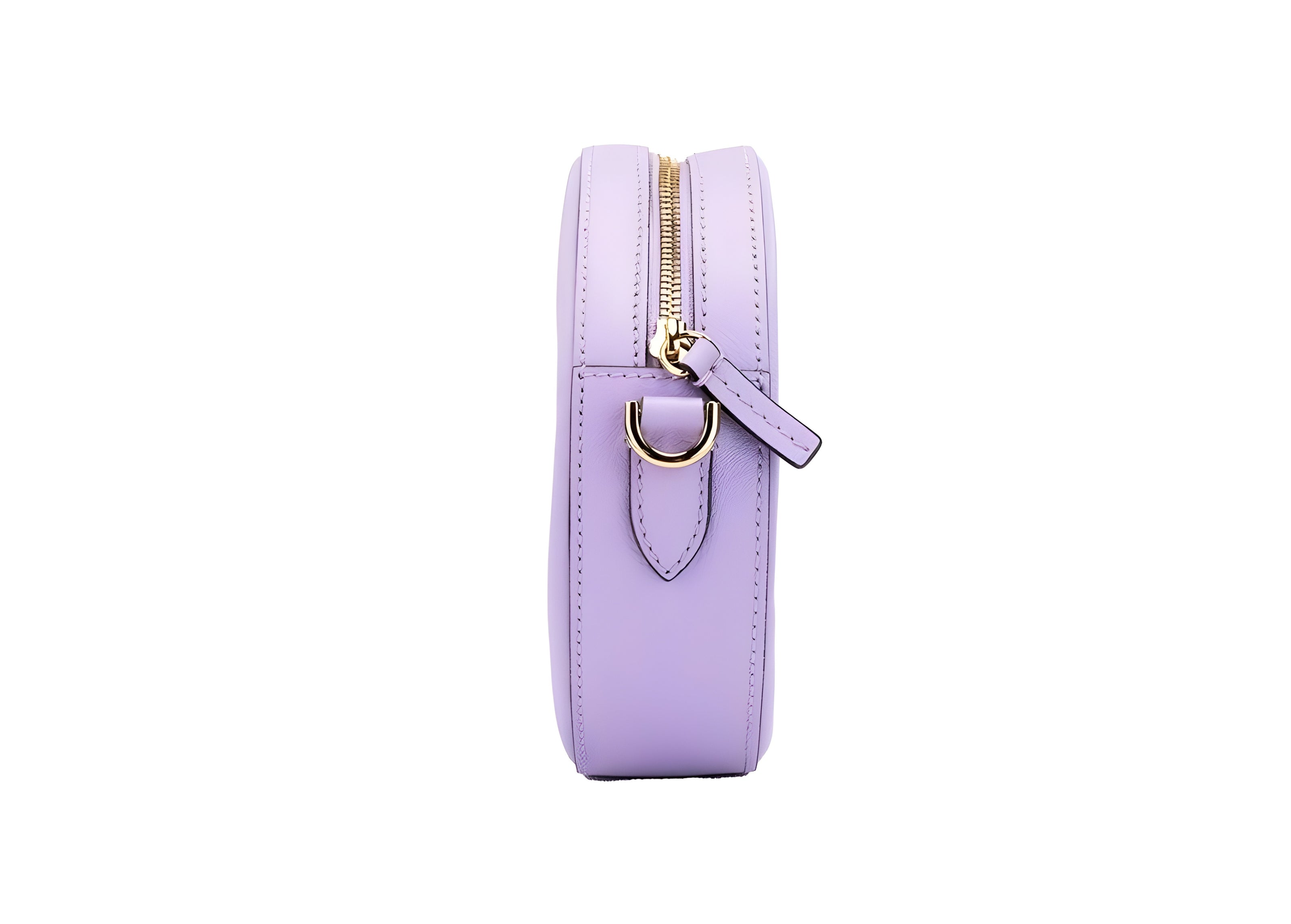 Geantă crossbody Versace Lilac Disco din piele, tip cameră
