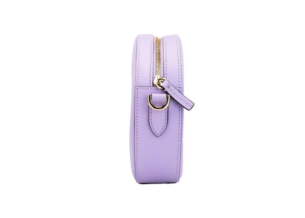 Geantă crossbody Versace Lilac Disco din piele, tip cameră