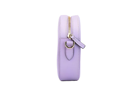 Geantă crossbody Versace Lilac Disco din piele, tip cameră